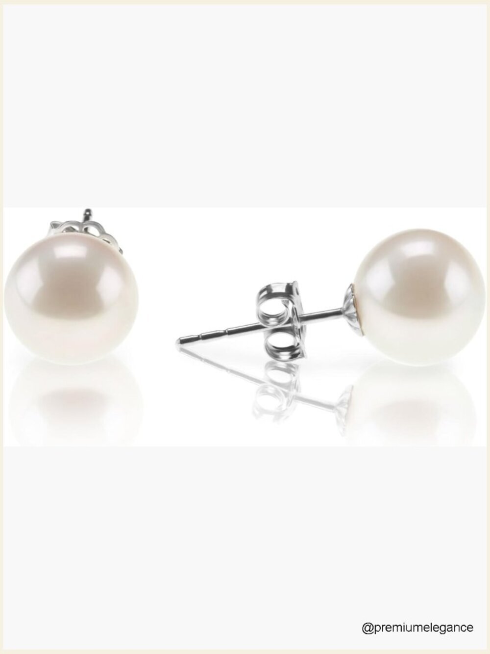 6mm Simulated Shell Pearl Round Stud Earrings in Sterling Silver